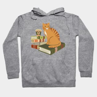 Cats, books, and coffee Hoodie